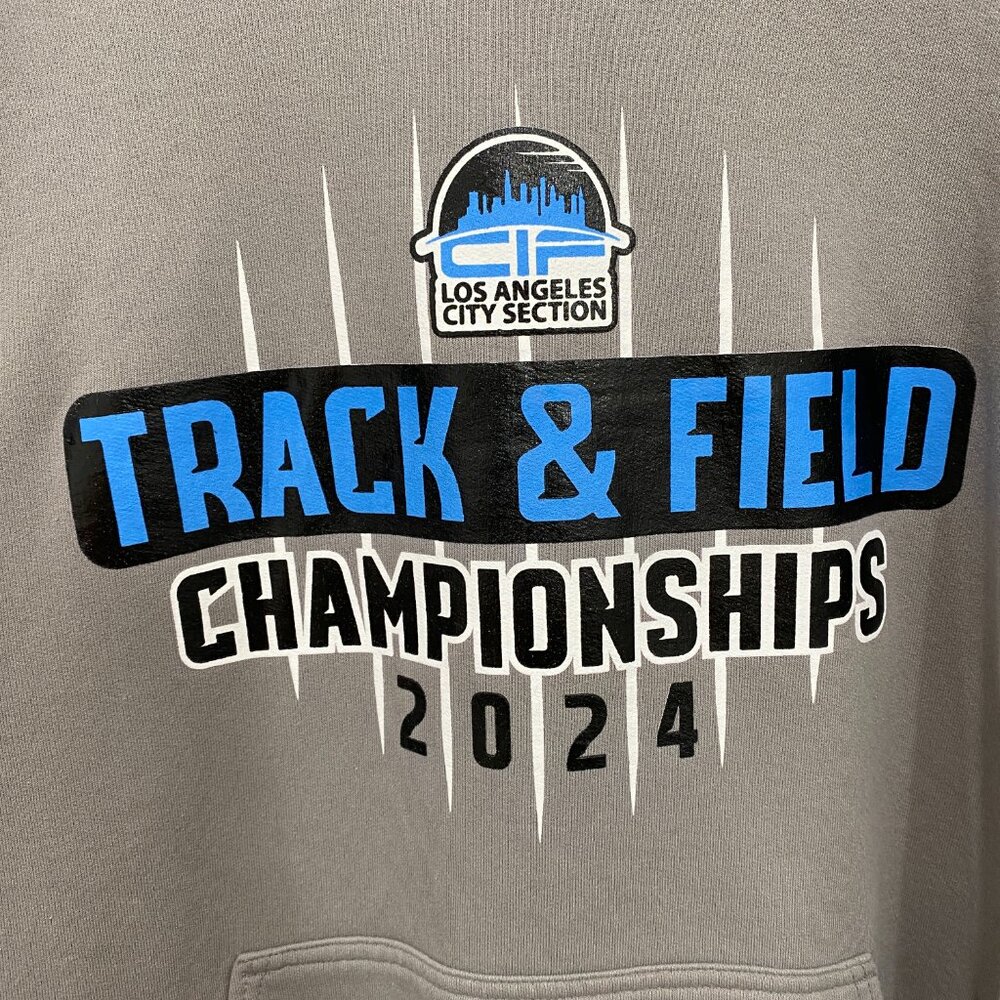 Los Angeles City Section Track & Field Championships 2024 Hoodie Gray XL - Picture 3 of 8